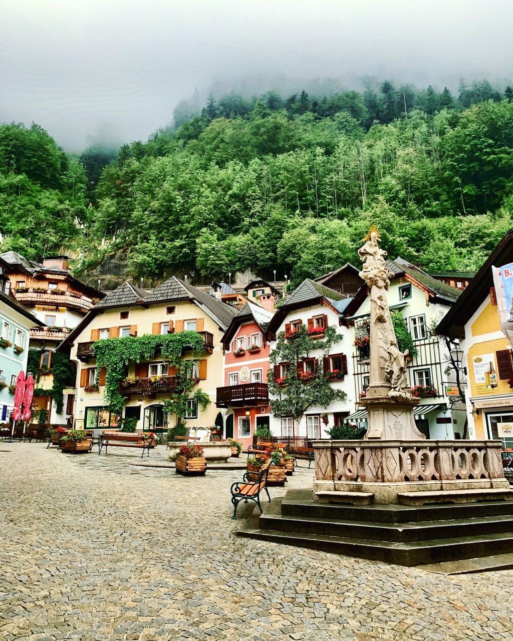 Hallstatt is located in central Austria, and the closest international airport is Salzburg Airport. From there, you can take a train or bus to Hallstatt.