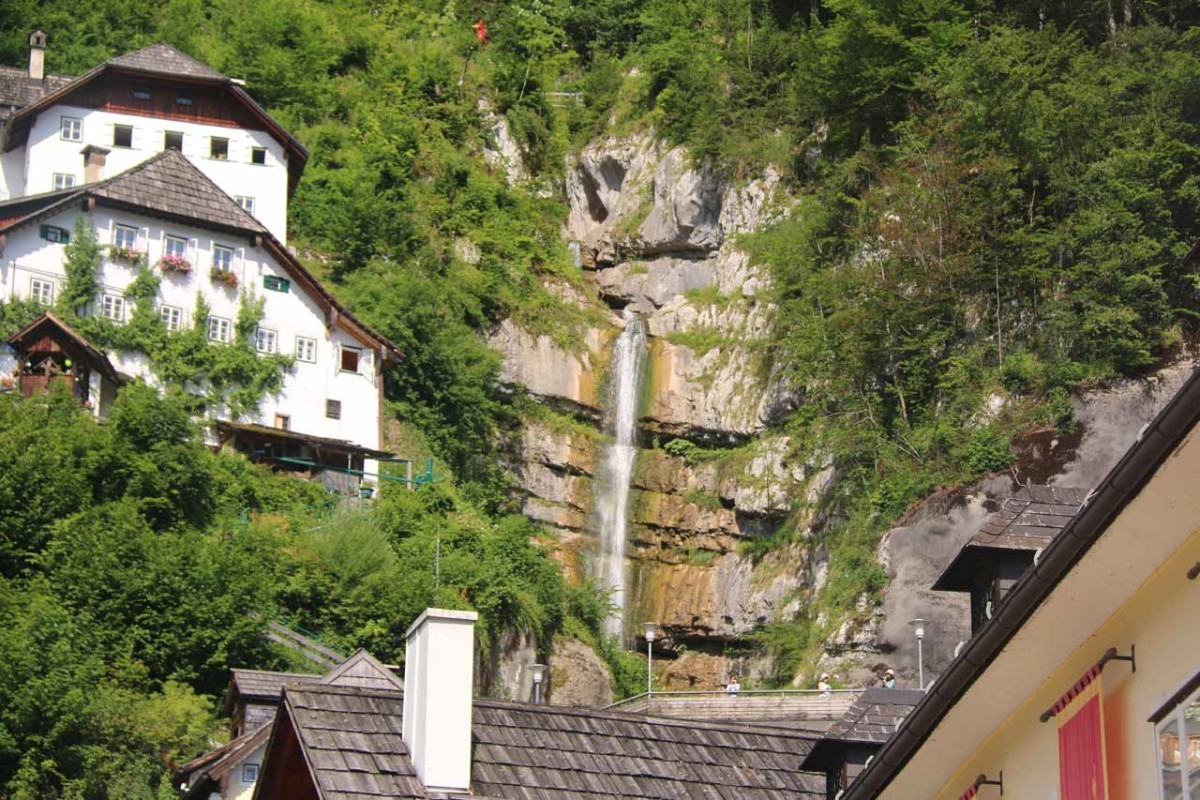 Visit the Hallstatt Waterfall