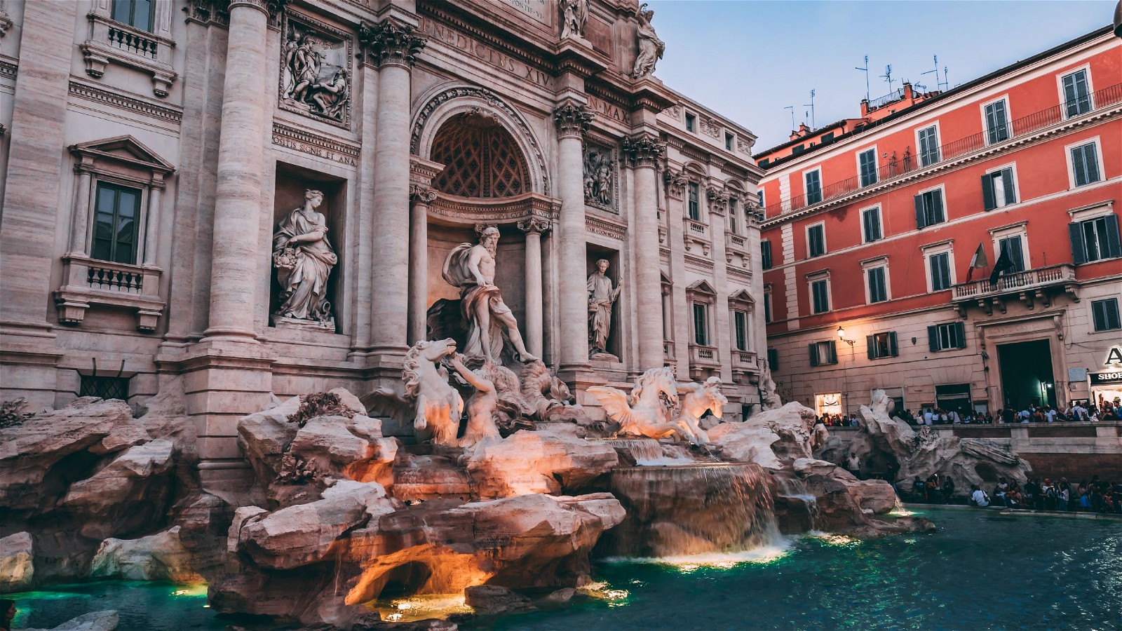Trevi Fountain: One of Rome's most famous fountains is the Trevi Fountain, built in the 18th century.