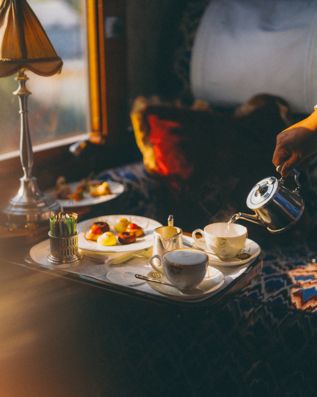 Breakfast: Wake up to a delightful breakfast served in the comfort of your cabin or in the restaurant car.