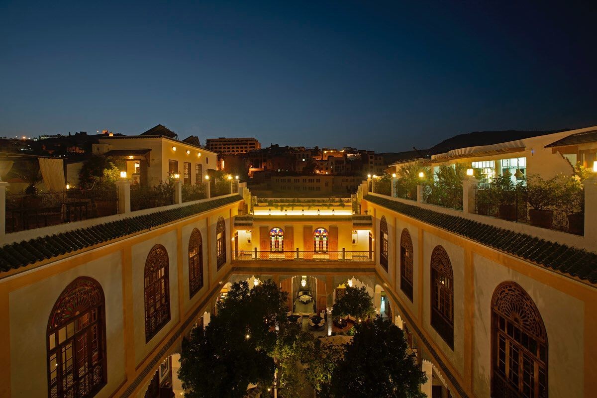 Palais Amani: Situated within the walls of Fes's ancient medina, Palais Amani offers a tranquil escape with its stunning Andalusian-style courtyard, luxurious suites, and panoramic views of the city.