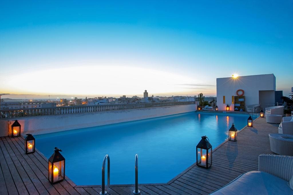 L'Heure Bleue Palais: Housed in a former 18th-century riad, L'Heure Bleue Palais is a luxurious hotel that captures the essence of Essaouira's coastal charm. 