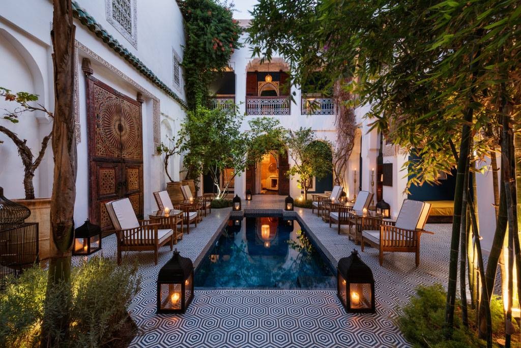 Riad Les Yeux Bleus: Situated in the heart of Marrakech's medina, Riad Les Yeux Bleus offers a charming and authentic Moroccan experience. With its cozy rooms