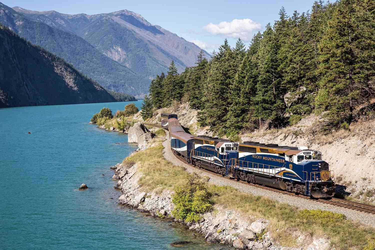 Rocky Mountaineer offers two classes of service: SilverLeaf and GoldLeaf. SilverLeaf features large windows, comfortable reclining seats, and delicious hot meals served at your seat.