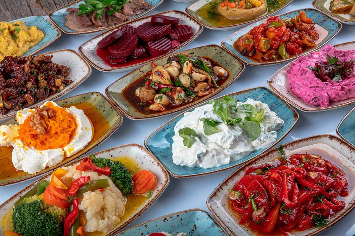 Another must-try food in Northern Cyprus is Meze, a selection of small dishes that are served as a starter or a main course.