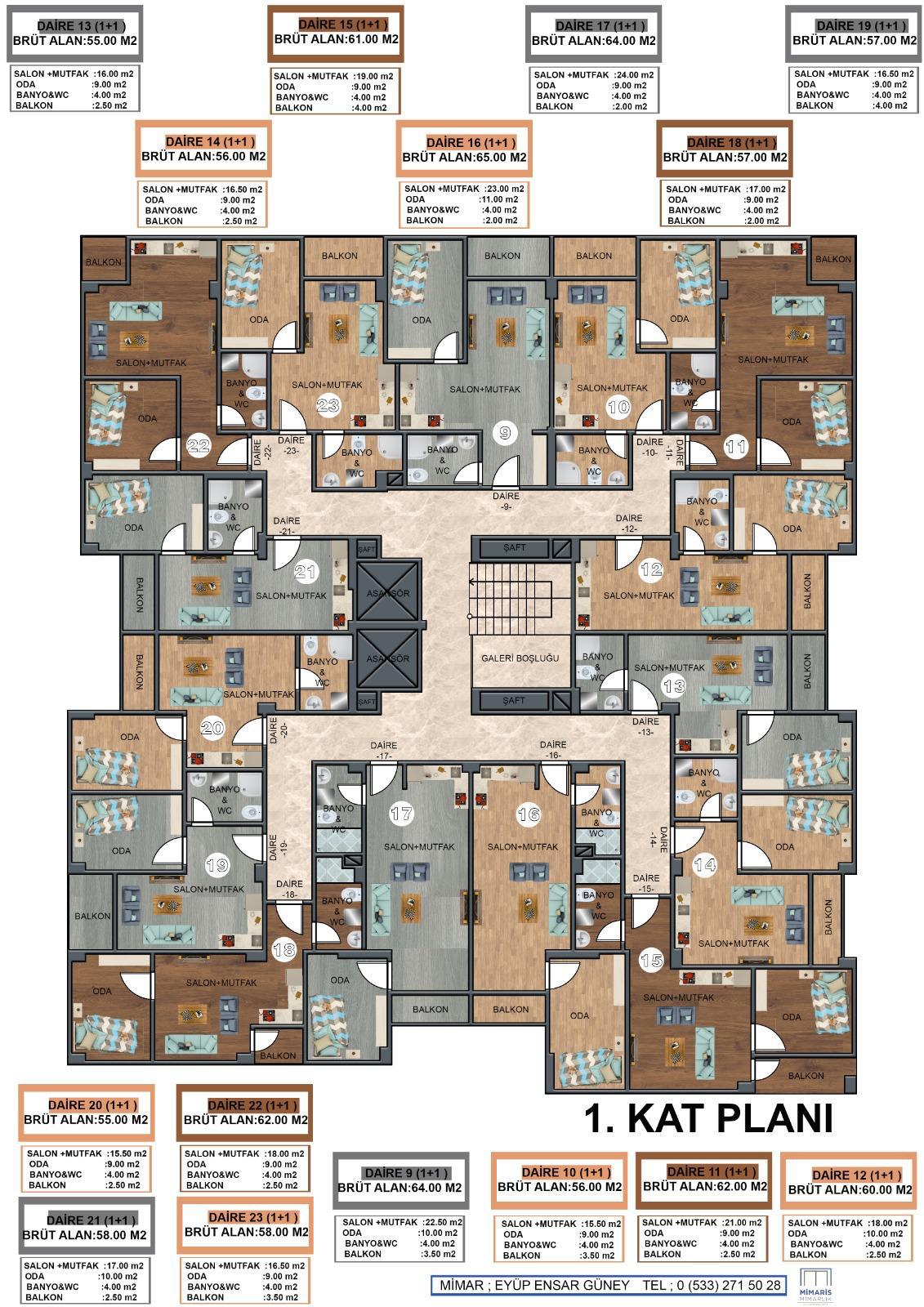 Satılık Daire 1,350,000 TL