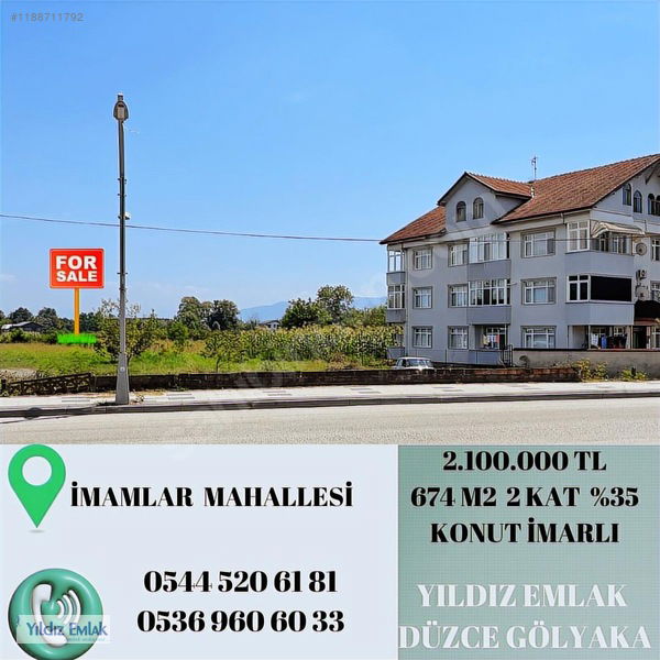 Satılık Arsa 2,100,000 TL