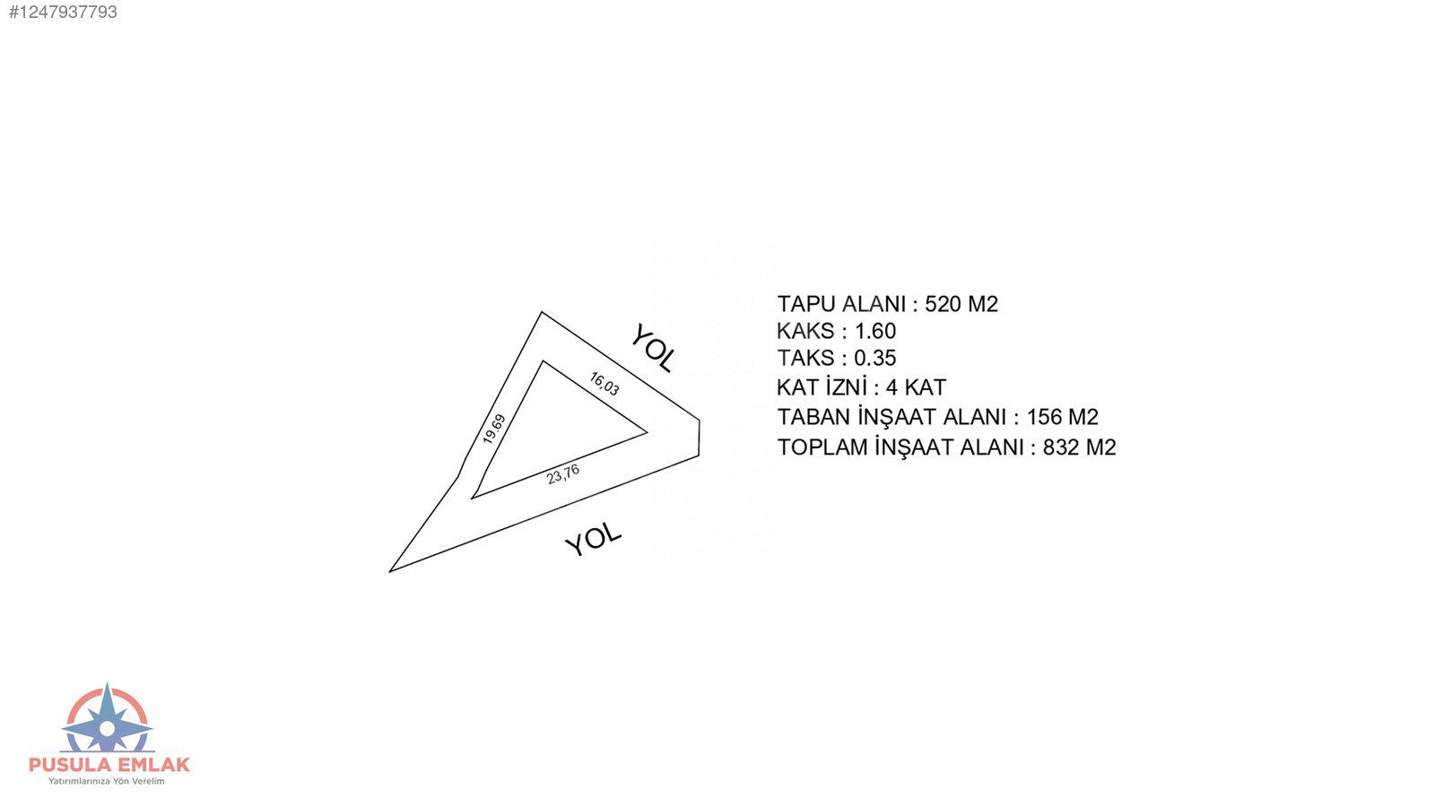 Satılık Arsa 3,730,000 TL