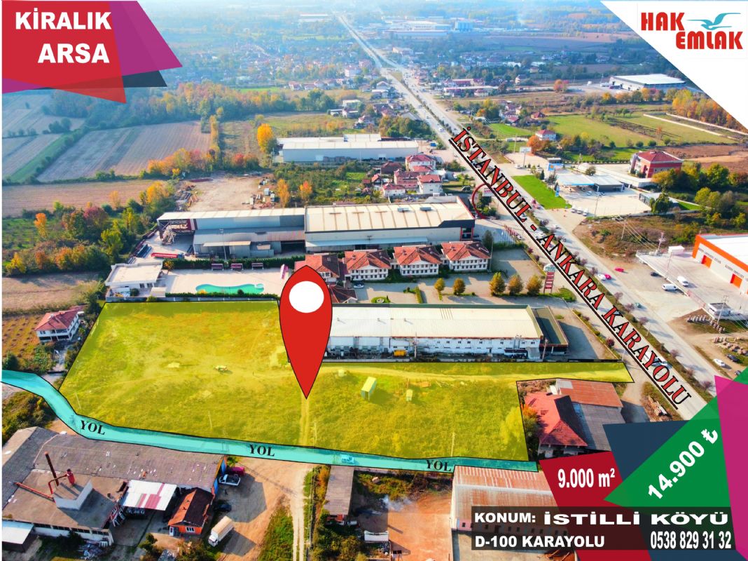 Kiralık Arsa 14,900 TL