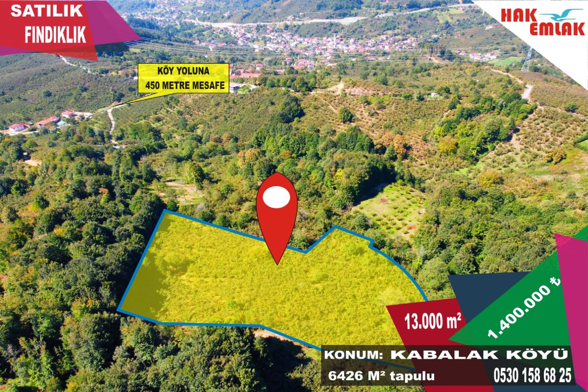 Satılık Fındıklık 1,400,000 TL