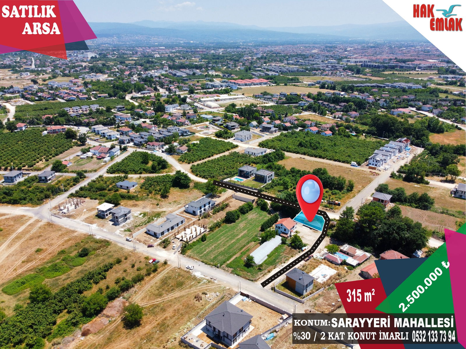 Satılık Arsa 2,500,000 TL