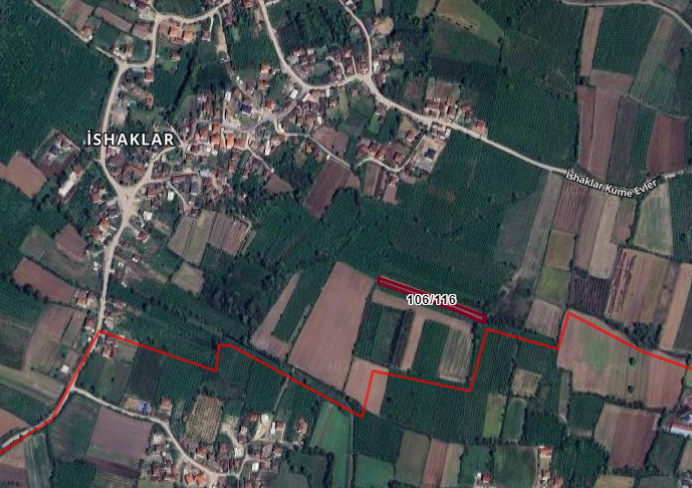 ÇİLİMLİ İSHAKLAR KÖYÜ'NDE 1782 M2 SATILIK ARSA