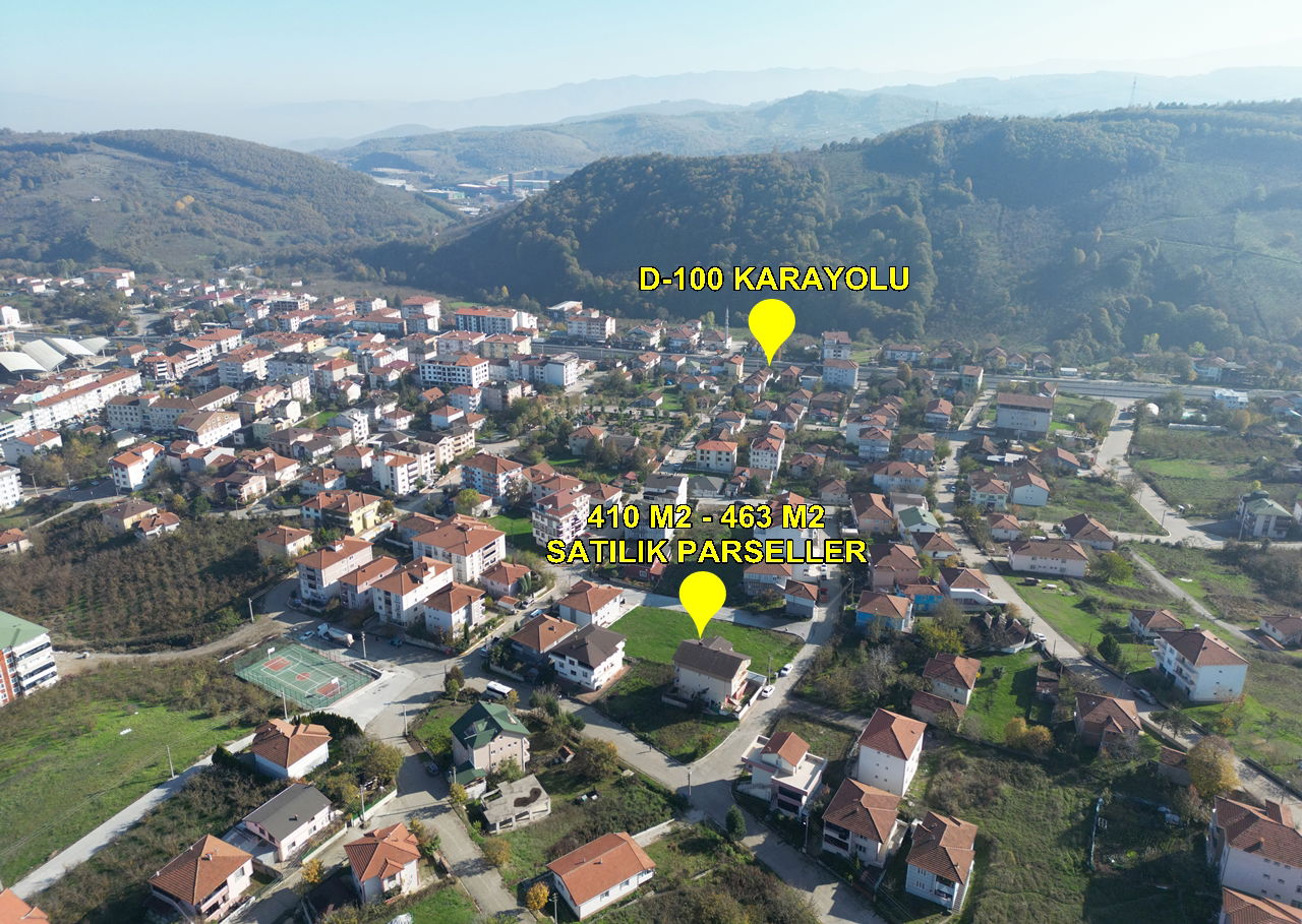 GÜMÜŞOVA YENİ MAHALLE'DE 410 M2 VE 463 M2 SATILIK PARSELLER