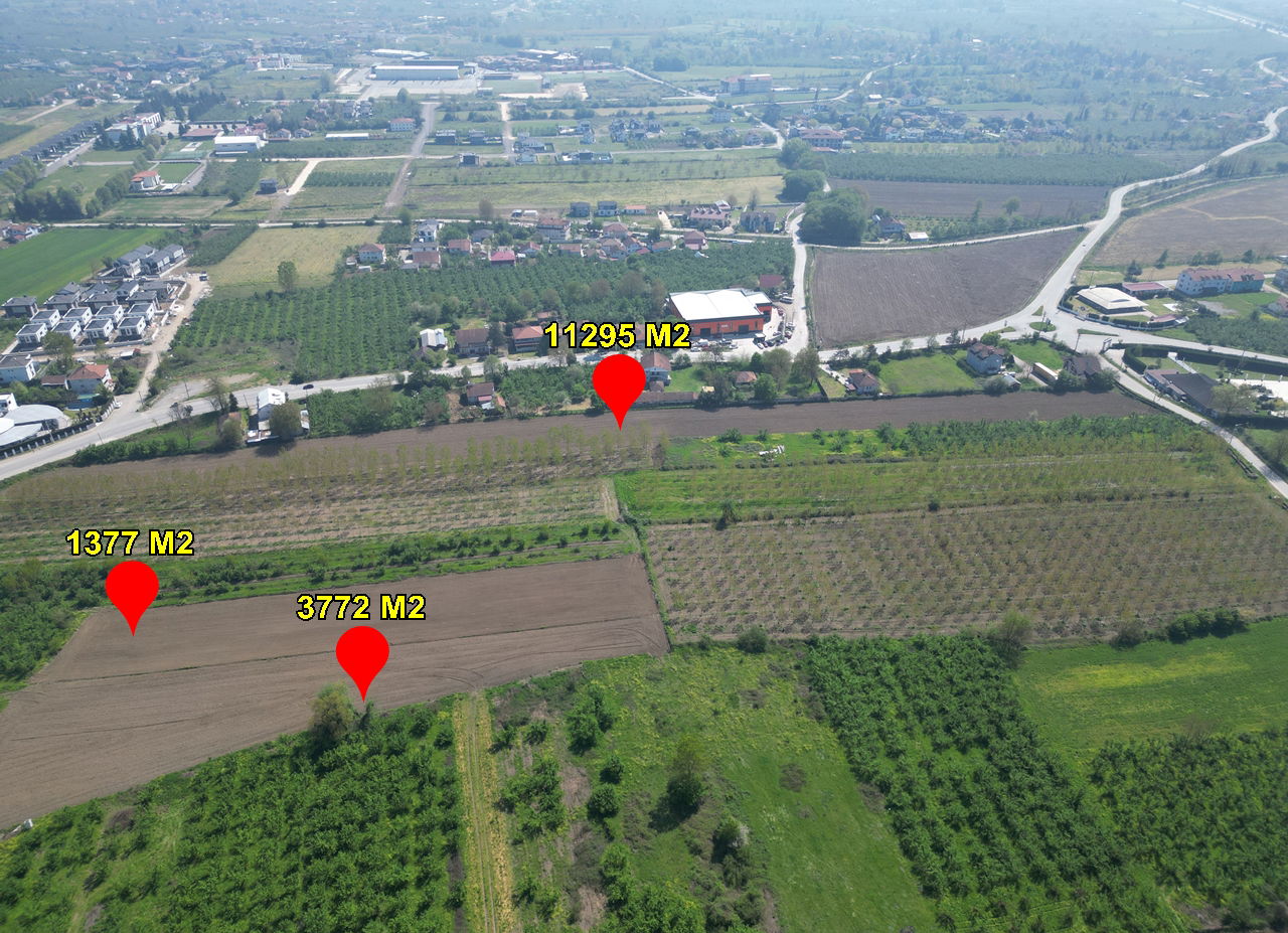 SİNİRCİ KÖYÜ'NDE 1377 - 3772   VE 11295 M2 SATILIK ARSALAR