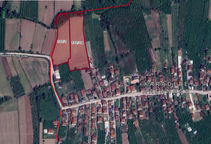 KARADERE HASANAĞA KÖYÜ'NDE 15816 M2 SATILIK ARSA