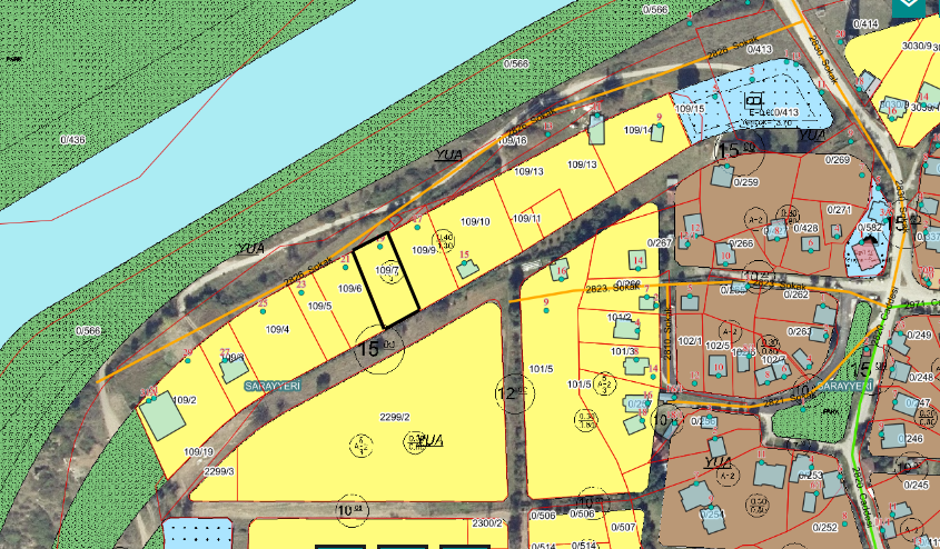  SARAYYERİ MAHALLESİ'NDE 1239 M2 SATILIK ARSA  