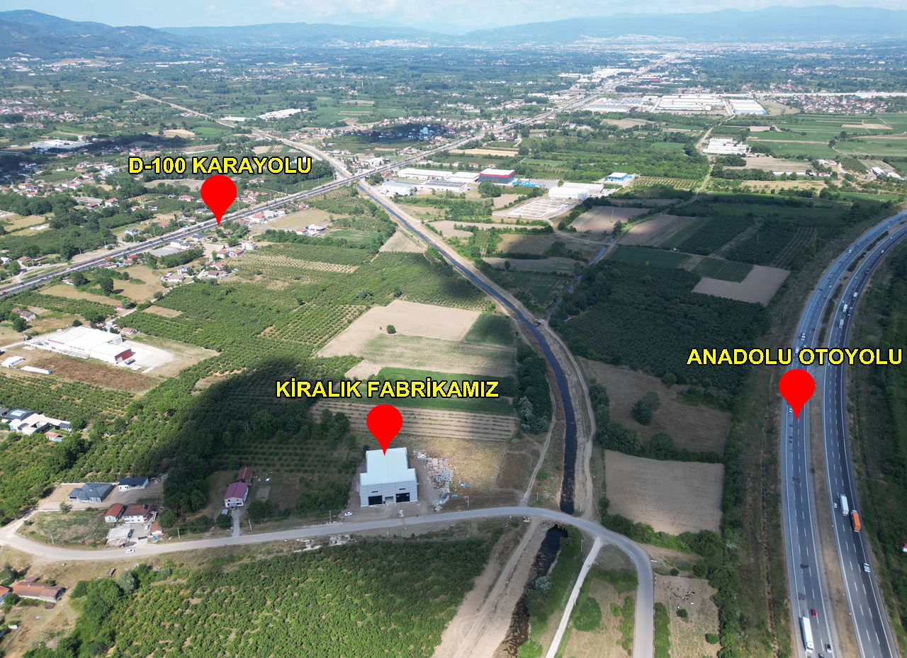 GÜMÜŞOVA HACIKADİRLER'DE 2000 M2 KİRALIK FABRİKA