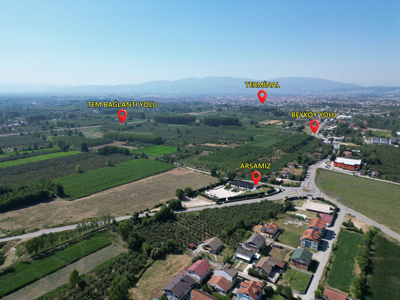 SİNİRCİ KÖYÜ BEYKÖY YOLU ÜZERİNDE 4218 M2 SATILIK ARSA