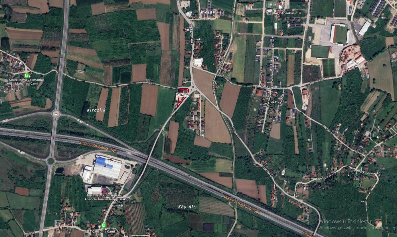 SİNİRCİ KÖYÜ BEYKÖY YOLU ÜZERİNDE 4218 M2 SATILIK ARSA