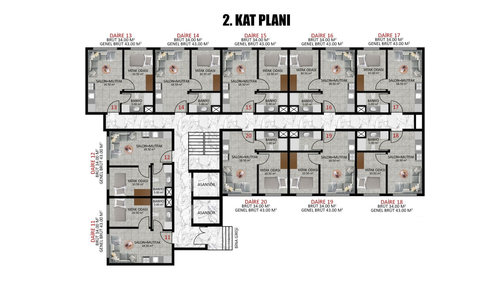 Satılık Daire 2,250,000 TL