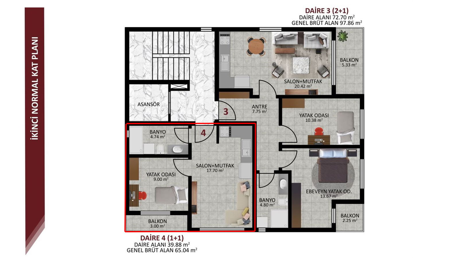 Satılık Daire 1,590,000 TL