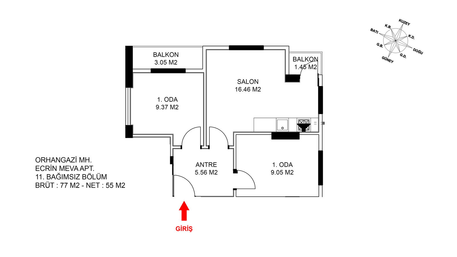 Satılık Daire 2,200,000 TL