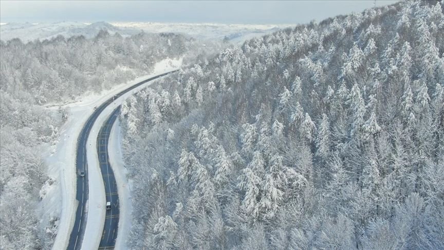 Batı Karadeniz'in İncisi Akçakoca Kar Manzarası Hayranlık Uyandırıyor